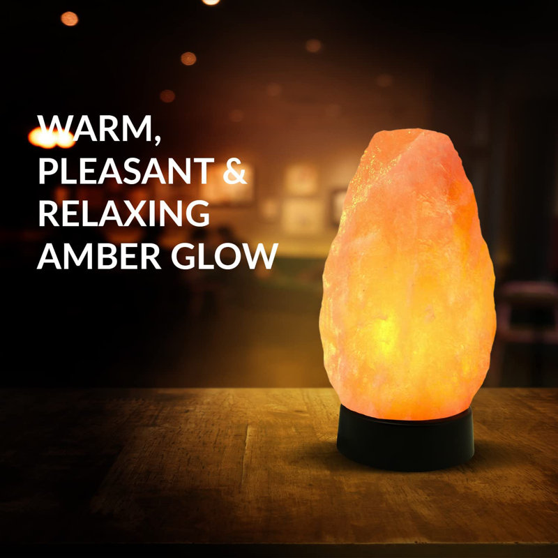 Himalayan Glow Pink Salt Lamp Multi Color Crystal Rock Night Light with Plastic Base 3 5 Lbs Wayfair